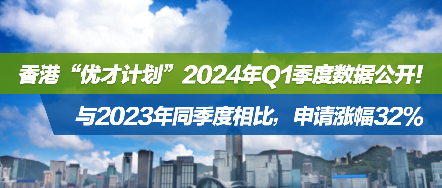 香港“优才计划”2024年Q1季度数据公开！ 与2023年同季度相比，申请涨幅32%